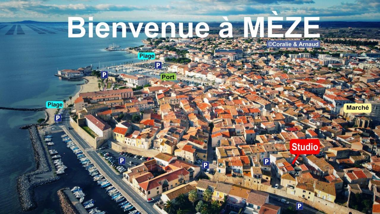 Charmant Studio Climatise A 200M De La Plage Mèze Exteriör bild