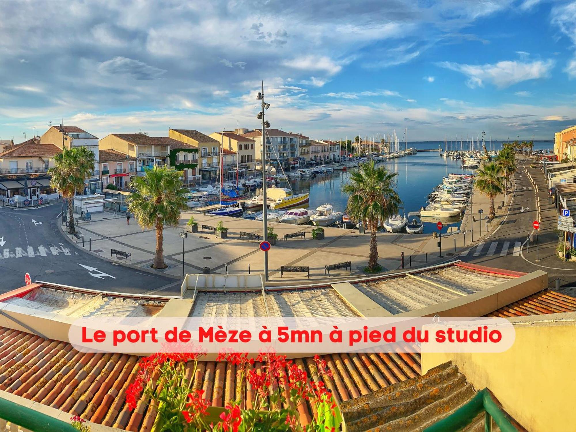 Charmant Studio Climatise A 200M De La Plage Mèze Exteriör bild